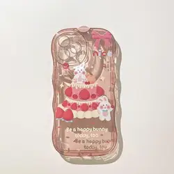 Cute Pink Bow Cake Bunny Phone Case for Iphone 16 & More
