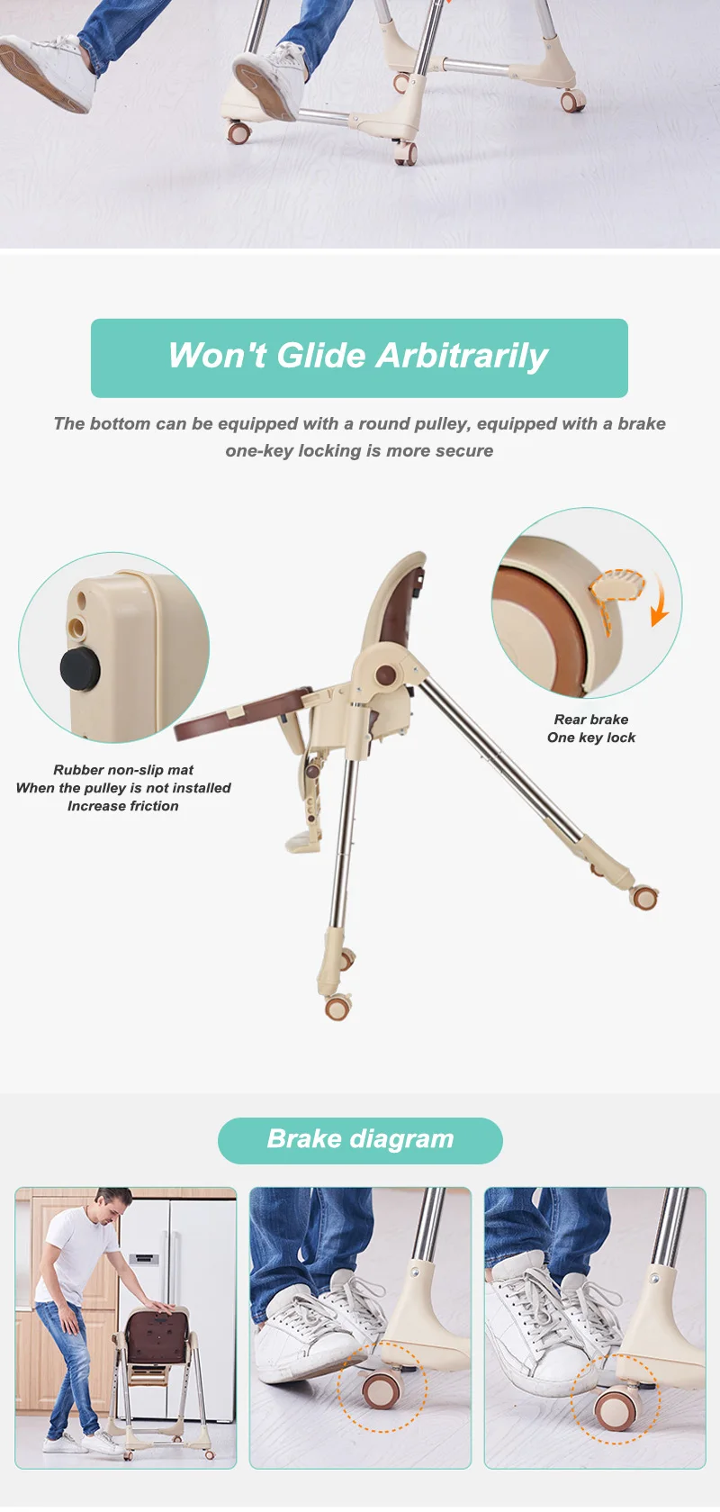 Kiddie Price Portable Multi-function 3-in-1 Acrylic Foldable Safety Dining Adult Plastic Chair for Bathroom Use manufacture