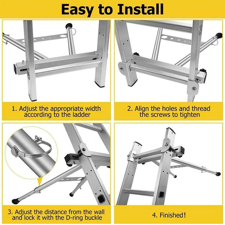 Jh-mech Stand-off Extension Ladder Stabilizer Oem Easy To Set Up Sliver ...