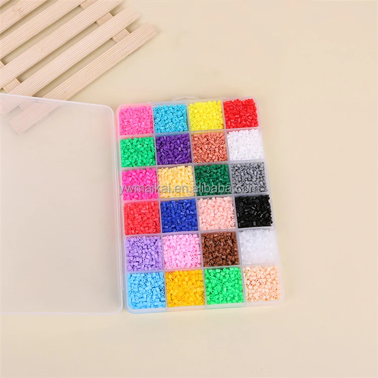 24/72 colors box set hama beads toy 2.6/5mm perler educational