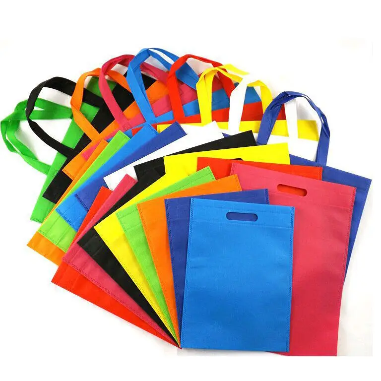 Non-woven Treat Bag Rainbow Colors Tote Bag Party Gift Handles Bag ...