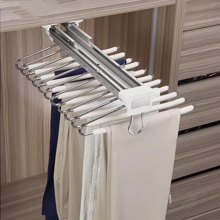 DVJA 5 in 1 Foldable Hangers for Clothes Hanging MultiLayer Multi Purpose Pant  Hangers for Wardrobe Magic Foldable Hanger Space Saving 5 in 1 Rack  Stainless Cloth Hanger for Trousers Jeans 