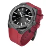 Red rubber Quartz watch