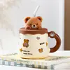 Wow oso-tapa estéreo paja marrón
