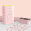 Building block stamp-pink grid style pad