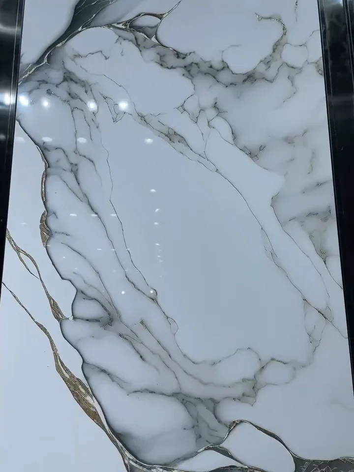 Foshan Quality White Kajaria Polished Porcelain Floor Tiles Glossy ...