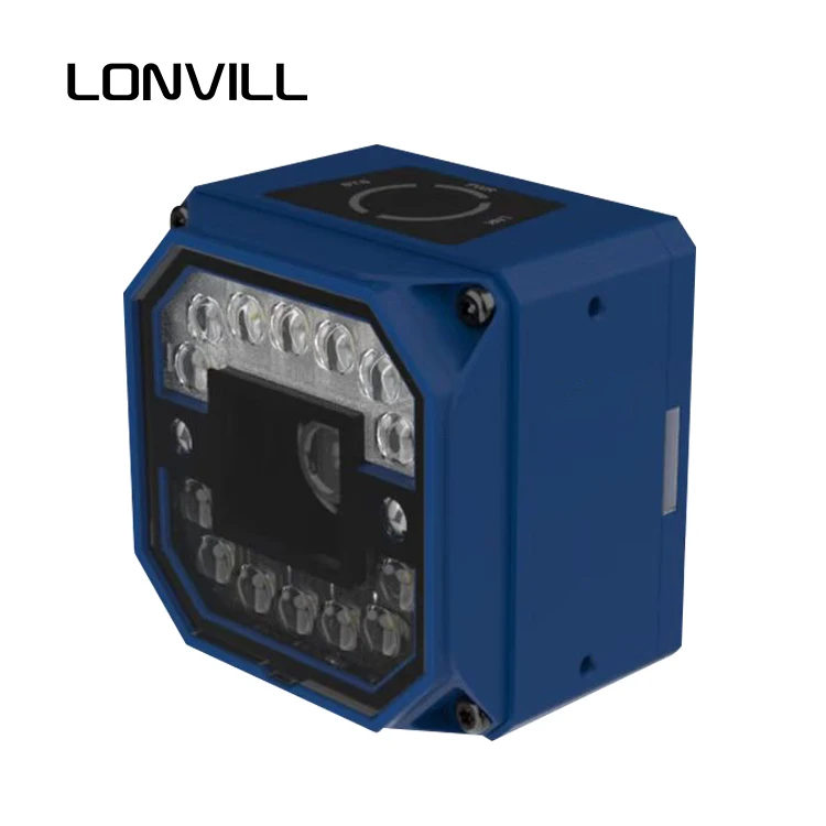 Customized RS232 Long Distance 2D Bar Code Scanner Modbus Industrial Fixed Ethernet TCP IP Barcode Scanner