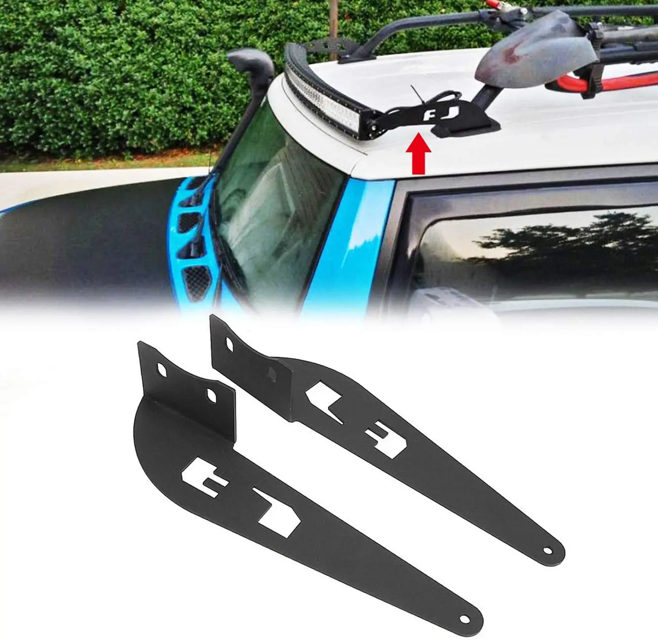 52 Inch Straight Curved Light Bar Mounting Bracket Fit 2007 2014 Toyota Fj  Cruiser Steel Metal Upper Roof Windshield Led Light - Buy 52 Inch Straight  Curved Light Bar Mounting Bracket Fit