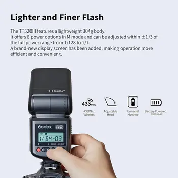 Godox TT520III Wireless Transmission Flash Speedlite detail image
