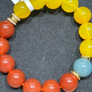 Sunrise and Sunglow Agate Beaded Bracelets Elegant Gift for Occasions