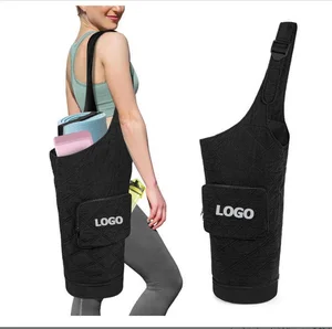 Custom Yoga Mat Bag with Wet Pocket Bottle Pocket Wear-resistant Large Capacity Exercise Yoga Mat Carrier Storage Travel Gym Bag