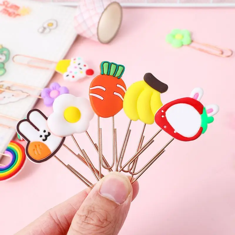 Cute Resin Paper Clips and Memo Photo Clip Metal Bookmarks with Page Holder