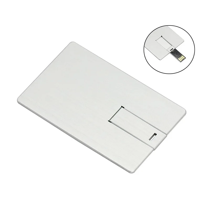 热卖金属信用卡u盘金属促销礼品闪存盘2.0 3.0 u盘记忆棒定制标志