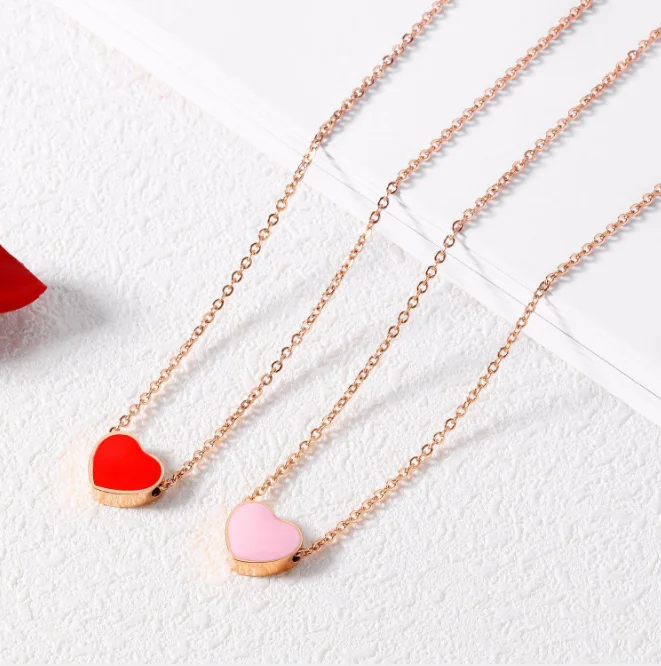 Source Delicate Heart Necklace and Key Red Heart Shape Mother's Day Birthday Valentine's Couples for Women on m.alibaba.com