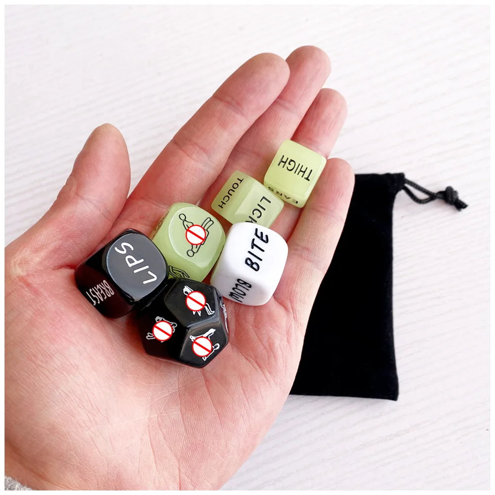 Delove Six-in-one English Fun Dice Set for Couple Foreplay Multi Position Action Fun Dice Adult Sex Toy