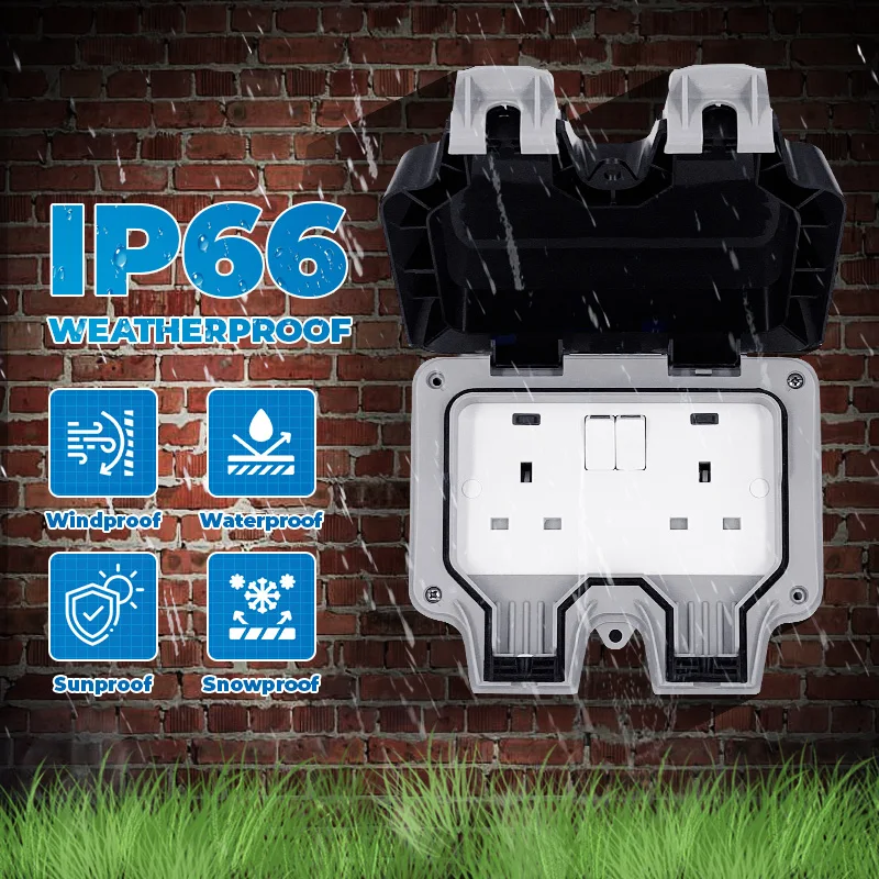 Outdoor Waterproof Electric Switches And Sockets Protect Outdoor ...