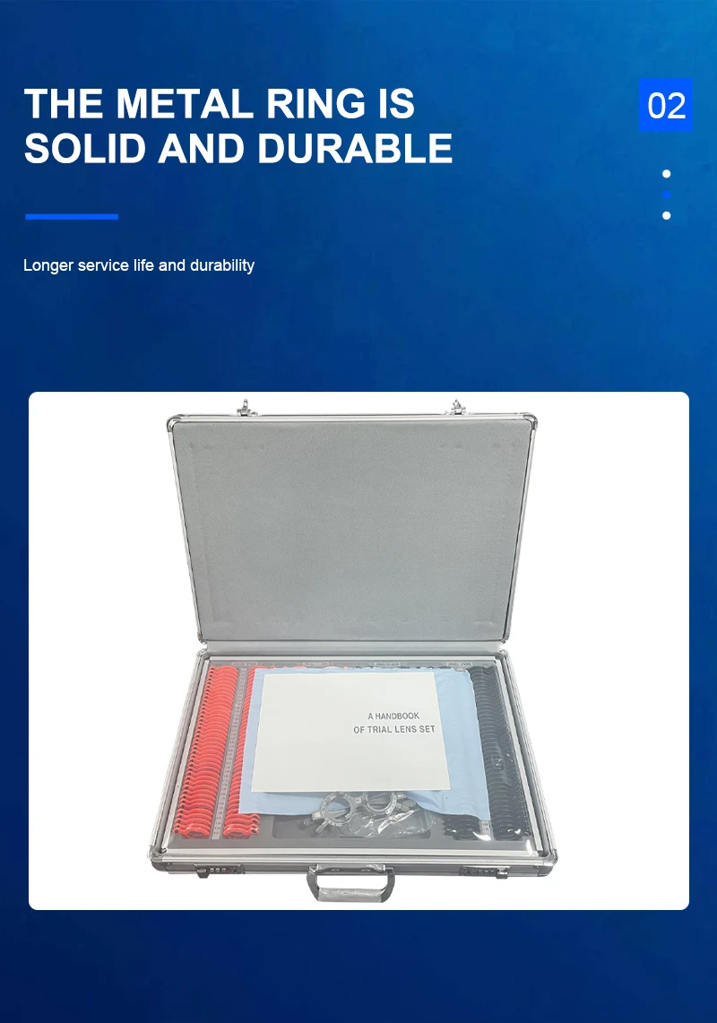 Rightway Brand Best Quality Plastic Rim Trial lens Set 266 PCS with Aluminum