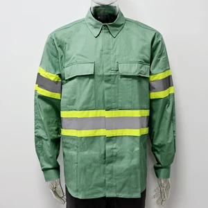 High Visibility Construction Worker Security Work Clothes Uniform Reflective Safety Hi Vis Operator Workwear Shirt