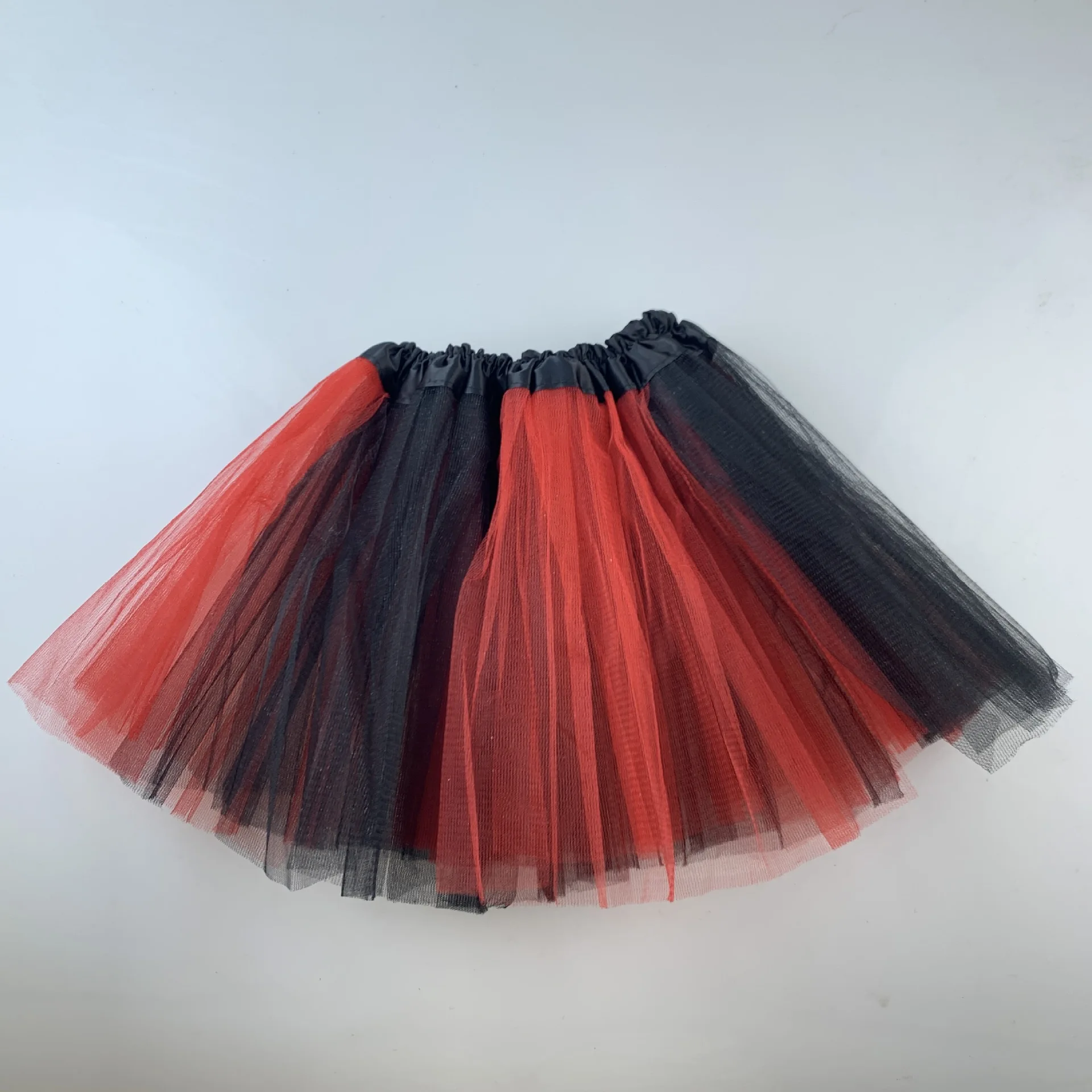 Hot-Selling Sheer Tulle Carnival Outfit 3-Layer Fluffy Women's Mesh Skirt Color-Blocked & Puffy Perfect for Party