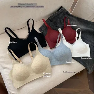 Autumn Winter Thermal Intimates for Women New Wire-Free Bra with Seamless Cups Small Breast Push-Up Live Broadcast