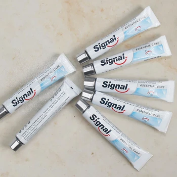 Signal Toothpaste Aluminum Tube Toothpaste 10g Whitening Cleaning Travel Hotel Cavity Protection Fluoride Eco Unilever