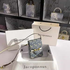 Factory New Retro Fashion Women's Casual Leather Purse PU Material with Thread Pattern Strap Mobile Phone Bag Lady Style