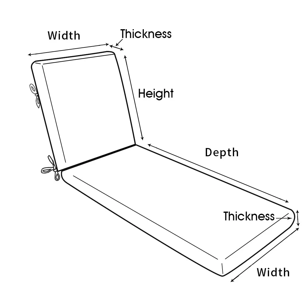 Wholesale Indoor and Outdoor Chaise Lounge Chair Beach Cushion