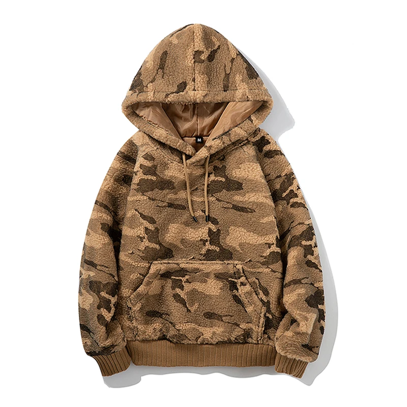 Men's Loose Fit Camo Hooded Shirts