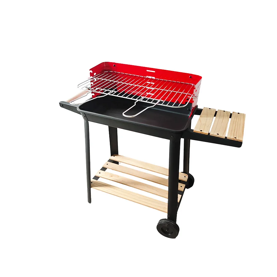 Modern Style Outdoor Portable Barbeque Grill Camping Travel Four-legged Frame Furnace Barbecue