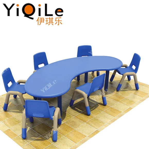 AYNEFY Scrivania per bambini asilo per studenti e bambini verde blu set di sedie da tavolo per l'apprendimento della casa in plastica 