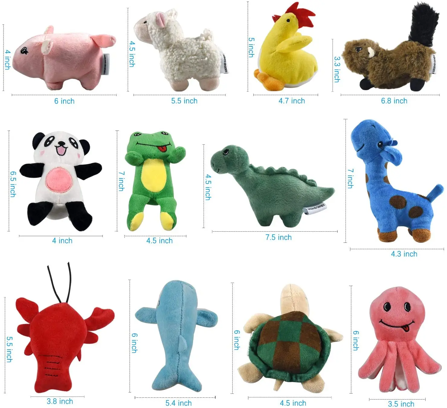 top selling plush dog toy pack