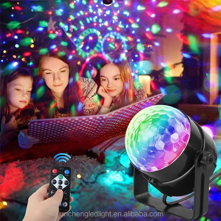 Mini Sfera Magica LED Rotante 3W Con Telecomando - Proiettore Luci Effetti Multicolore Per Feste E Eventi - Foto 5