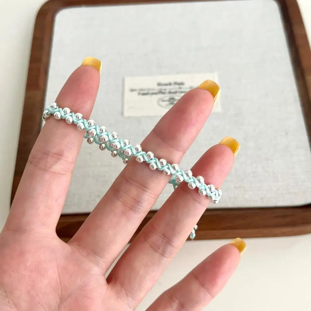 KAKODIY new rope chain adjustable 925 sterling silver jewelry bead bracelet suitable for women detail 4