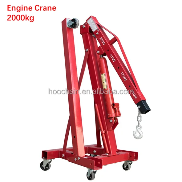 Hydraulic Folding Engine Crane Stand Hoist Lift Jack With Wheels