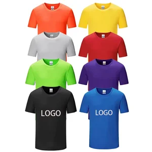 Custom Printing Unisex Gym Dry Slim Fit Plain T Shirt Women's Blank Men's Polyester Sport Tee Blouses Tops Loose Knitted Fabric