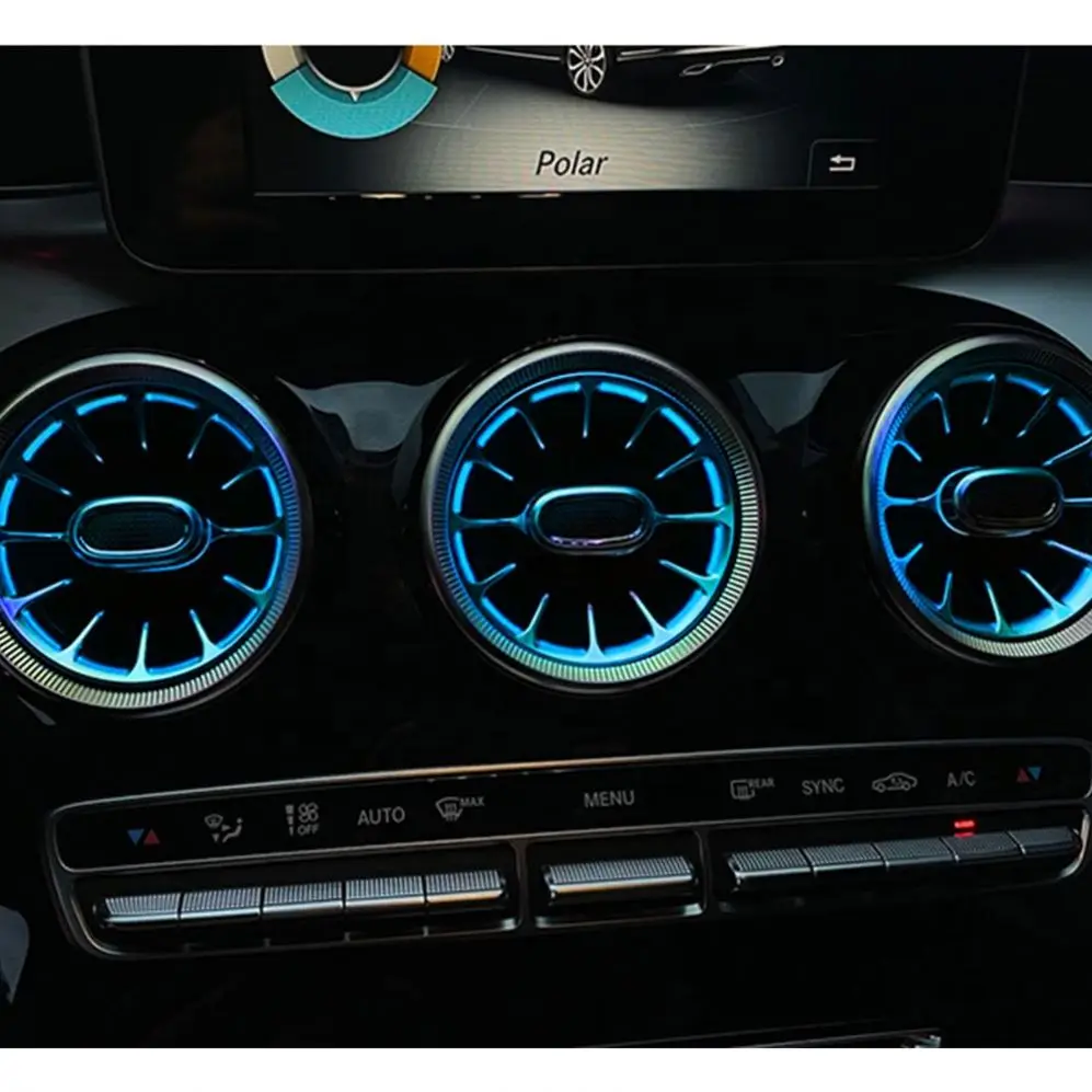C-Class W205 Ambient Light Air Vent - 3/12/64 Colors LED for