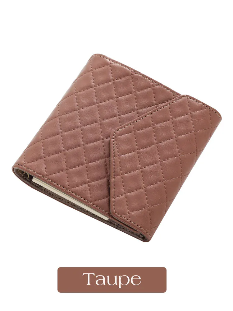 Custom Logo A7 Quilted Textured Leather Cash Wallet Binder With