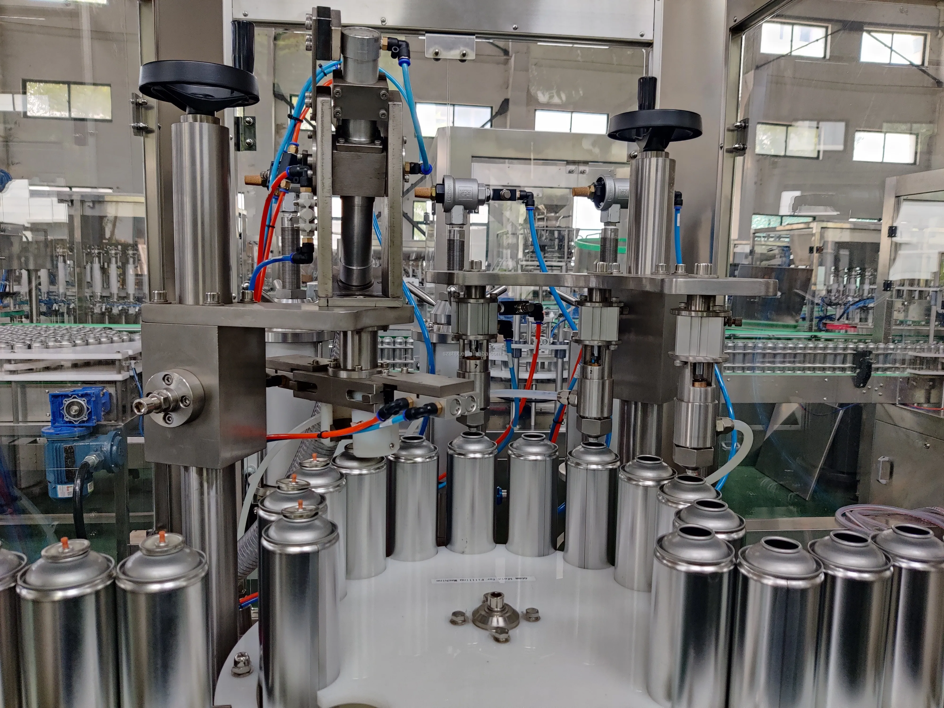 Automatic Aerosol Filling Machine Aerosol Cans Filling Machine Fire Extinguishers Air Freshener Filler factory