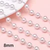 Collar de perlas de 8 mm - Blanco
