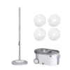 [Warm White Gray] Plastic Tray with 4 Mop Heads