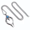 Blue stone pendant with a 60cm long chain
