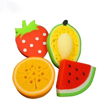 Factory Price Fruits Shape Mesh Bath Sponge for Kids and Children