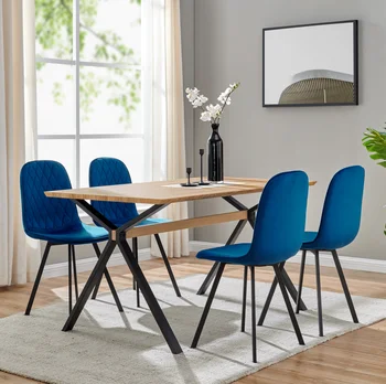 Home furniture modern MDF dining table with chairs