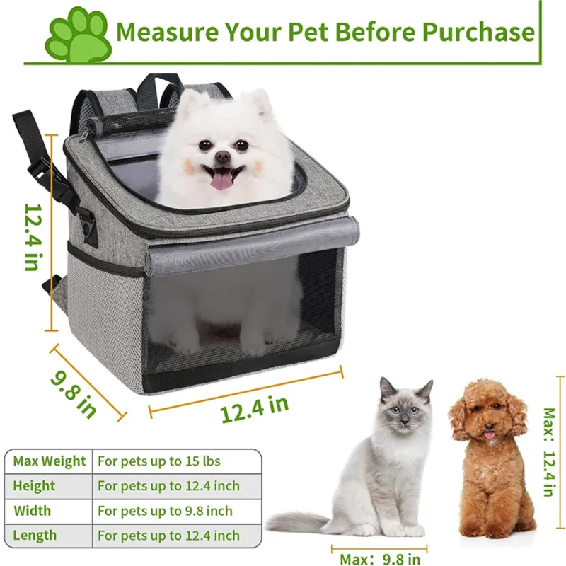 Borsa Trasportino Gatto Gloppie - Zaino Tracolla Regolabile, Per Animali Fino A 6 Kg, Nero - Foto 6