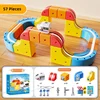 Magnetic multi-shape track set 57 pieces-with 1 car