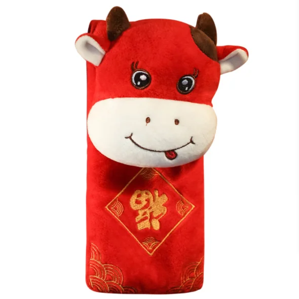 2021 chinese new year decoration mini wallet Mascot factory custom cute kids coin purses Lucky Money OX