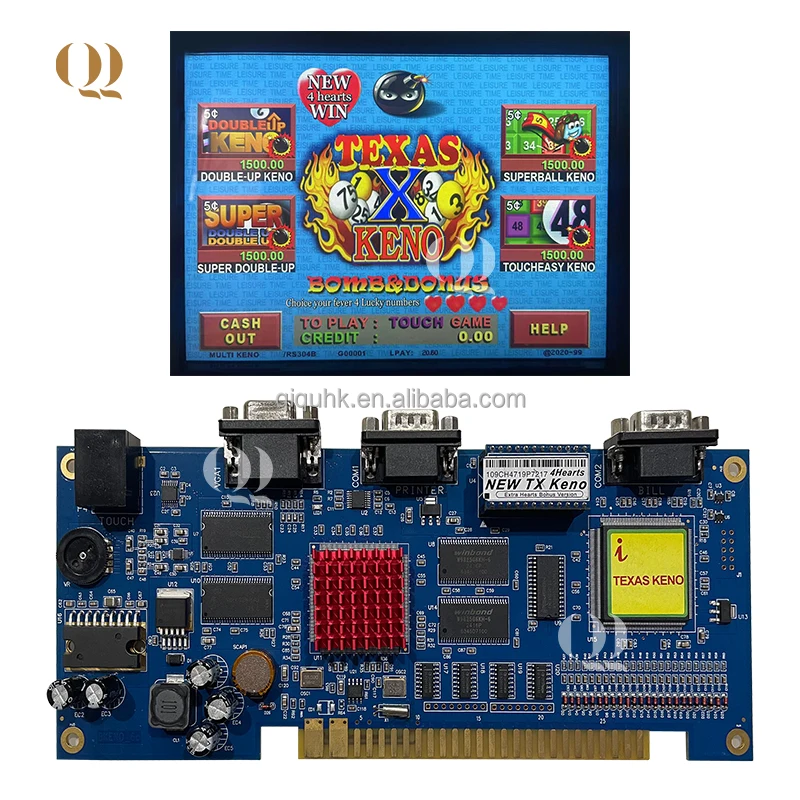 QIQU Origin Factory Manufacture High Return Durable New Texas Keno 4 Heart Skill Game Board PCB Motherboard Kit