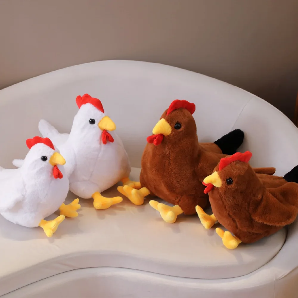 30/40cm Big Rooster Farm Animal Plush Toys Cute Chicken Pillow Stuffed