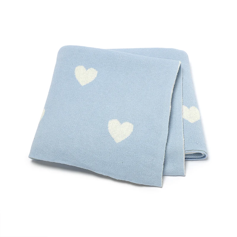 Mimixiong Wholesale Price Heart Pattern Baby Blanket Soft Baby