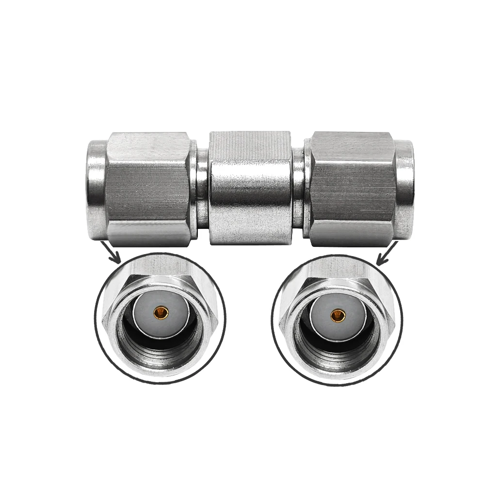 Factory Price RP Sma Male to Reverse Polarity Sma Inverted Plug Macho Rf Stainless Steel Rf Coax Coaxial Adaptor Rohs in Stock
